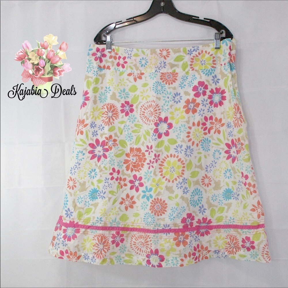 CLASSIC ELEMENTS Floral A Line Skirt Size 14